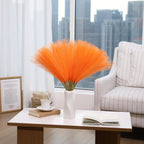 Faux Orange Pampas Grass, 60 pcs 24 Inch Artificial Pampas Decor