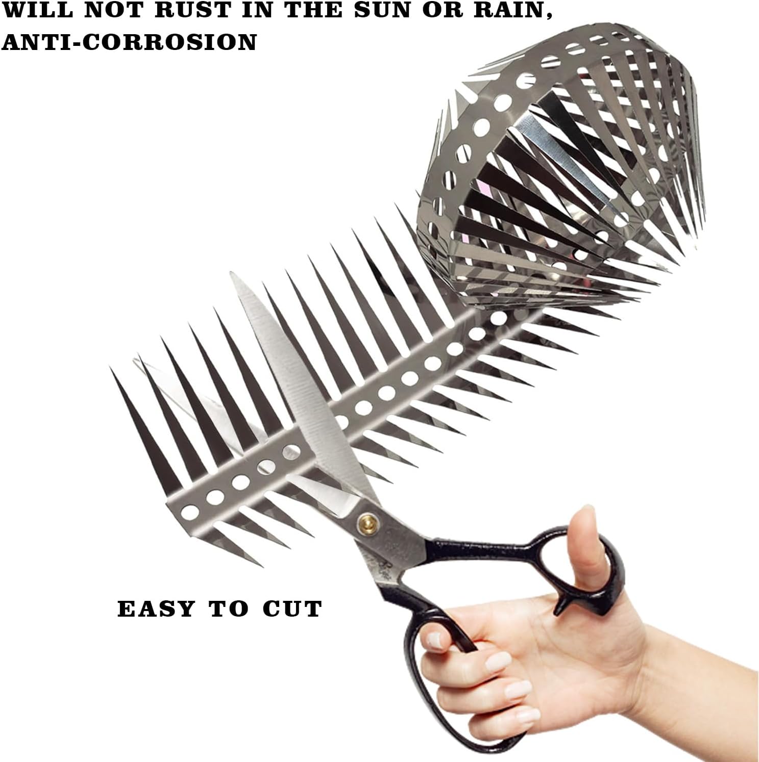 40 Inches Bird Spikes, Stainless Steel Fence Spikes, Cuttable and Bendable Spikes for Deterring Pigeons Small Birds
