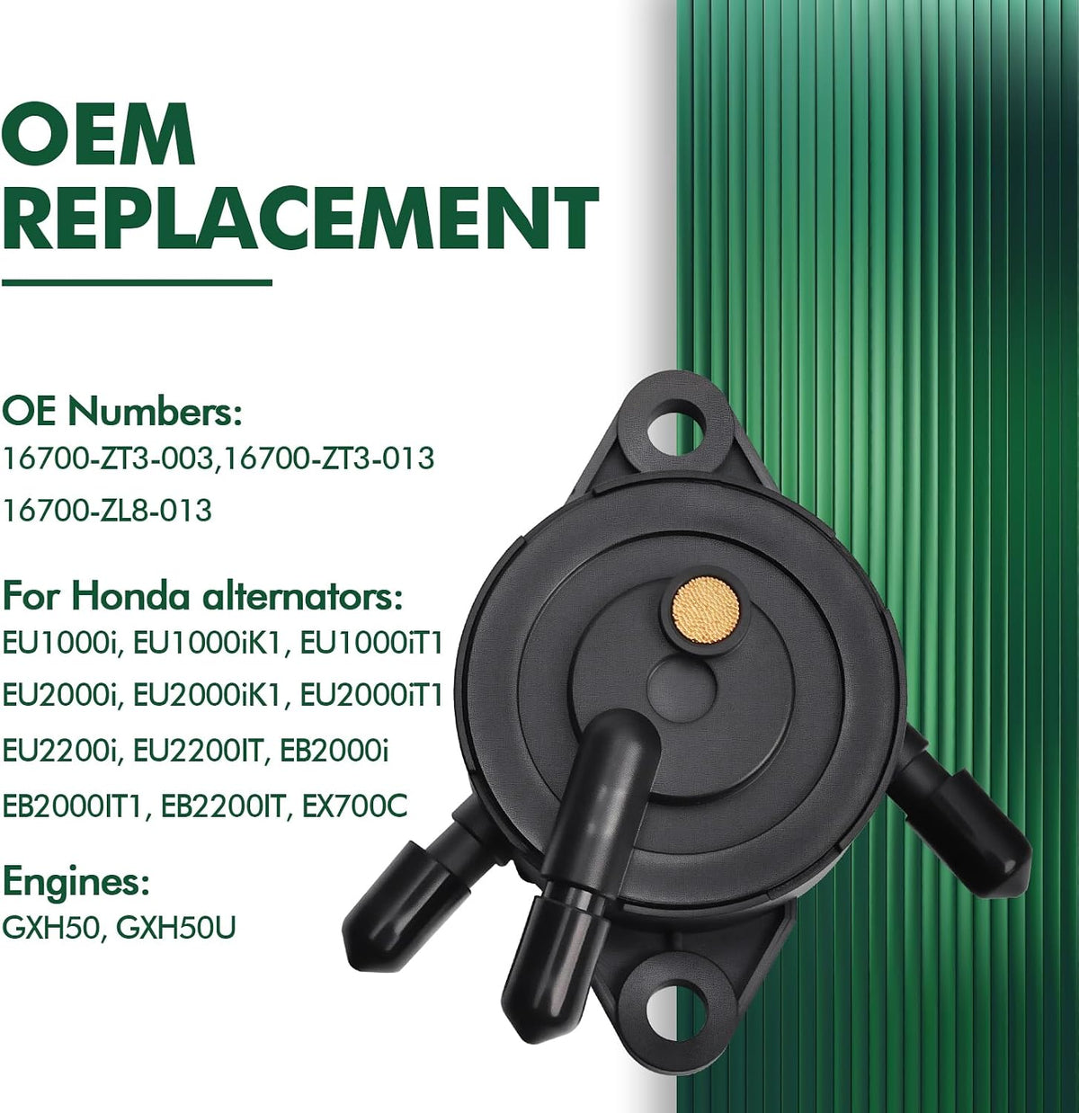16700-ZT3-013 Fuel Pump Fuel Filter Kit for Honda EU2000i