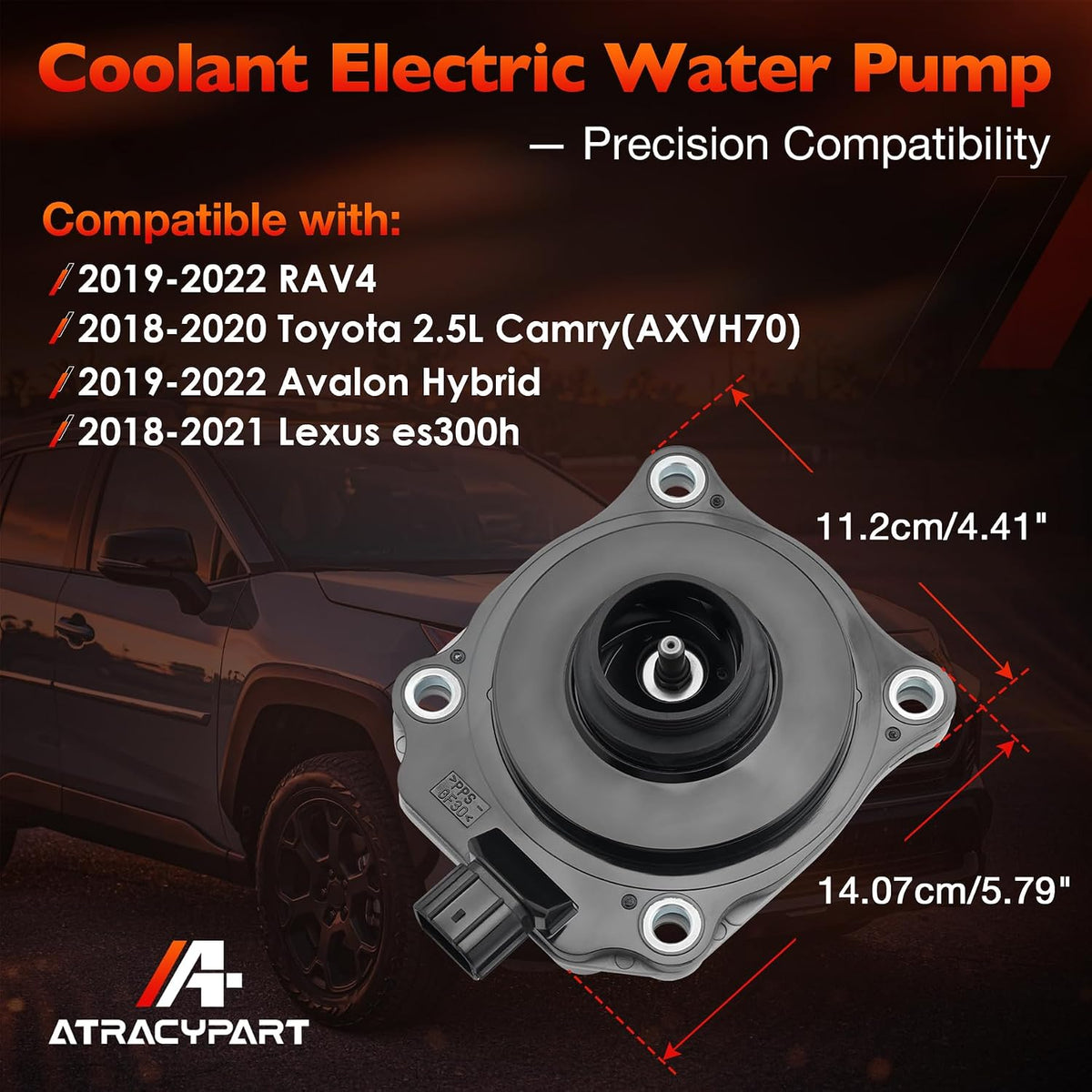 Coolant Electric Water Pump, Fit for 2018-2022 Toyota Camry, RAV4 2.5L
