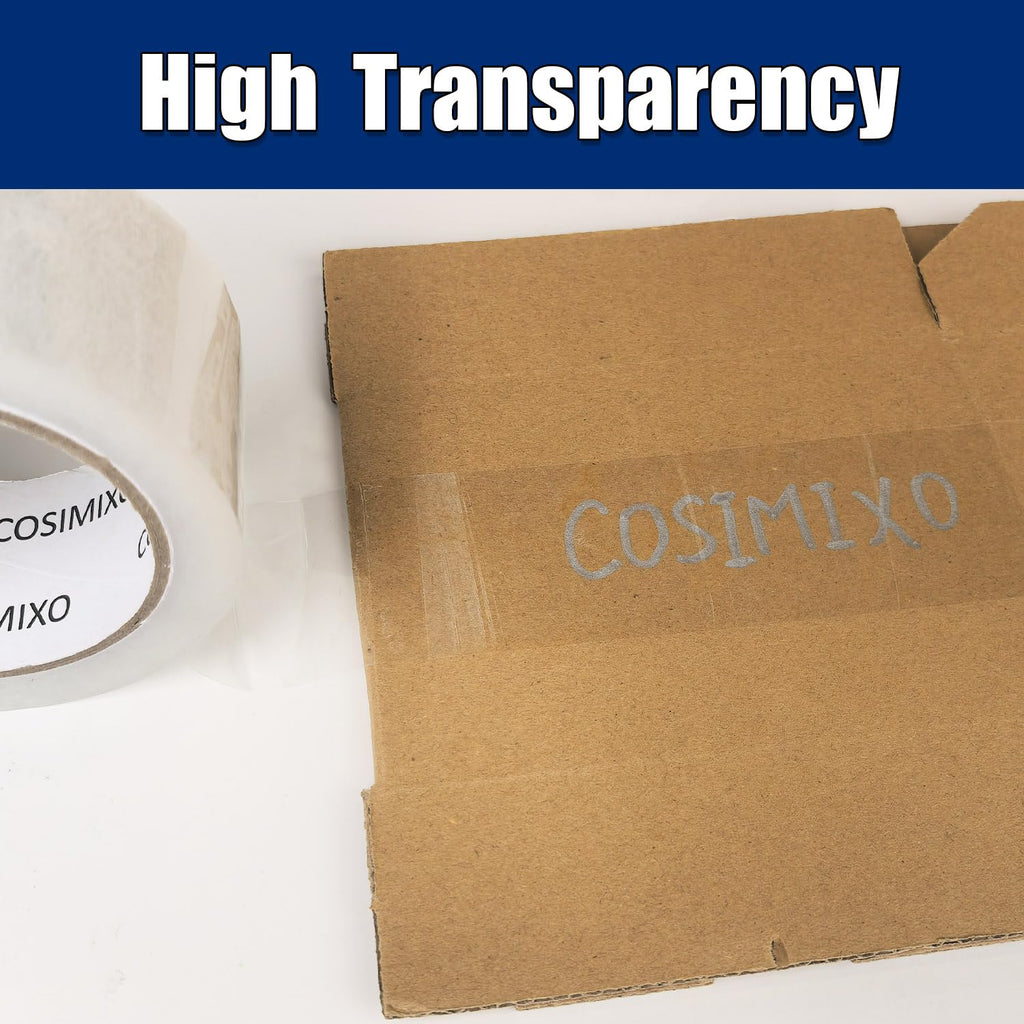 Heavy Duty Packing Tape 2.7mil x 1.88" x 60 Yards, 6 Rolls,Industrial 3" Core, Clear, Great for Packing, Shipping &