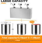 Condiment Pump Station Stainless Sauce Pump Dispenser 11Quart Ketchup Dispenser Pumps
