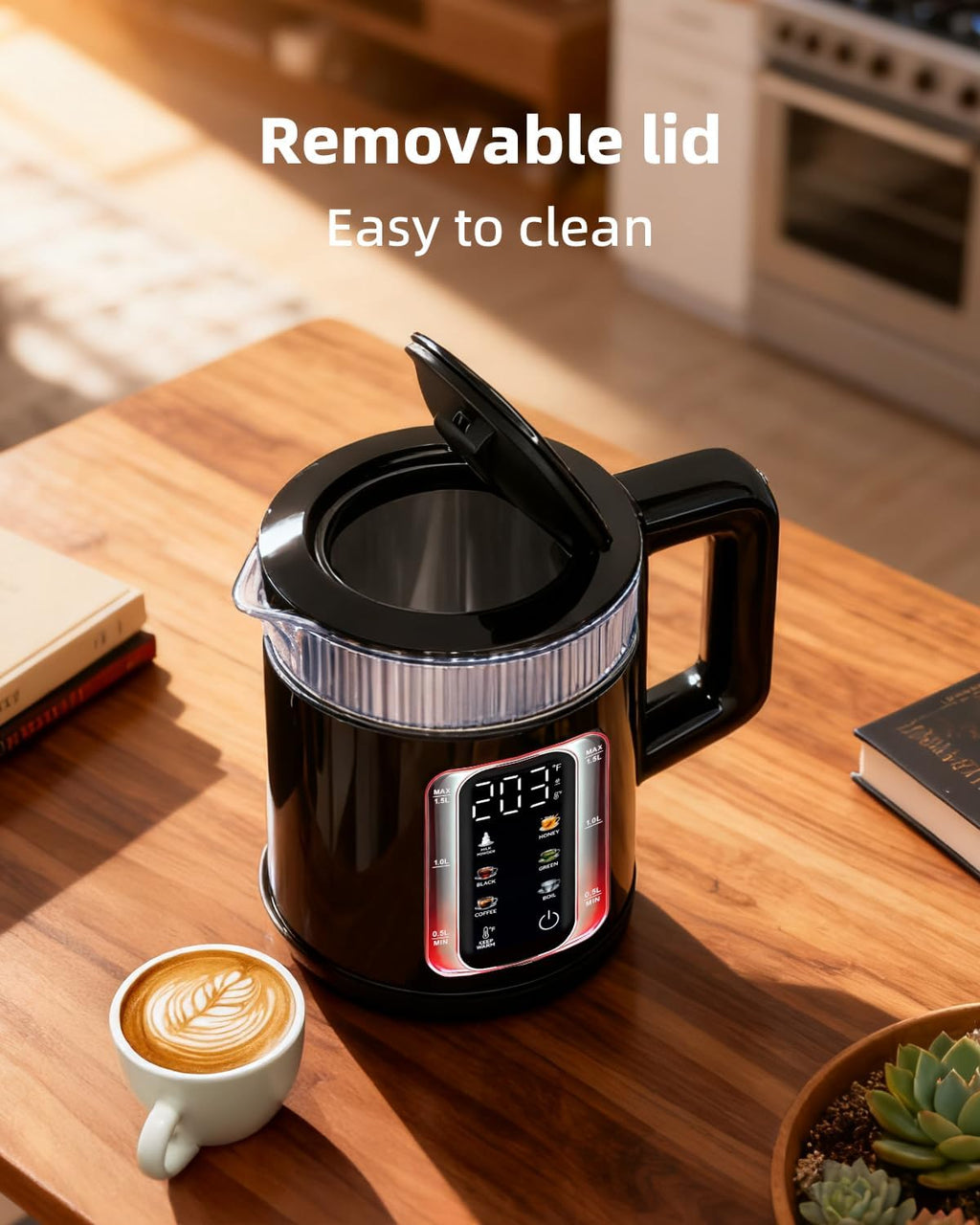 Electric Kettle with Temperature Control, Smart Glass Water Boiler for Tea, Coffee & Boiling, Automatic Shut-Off