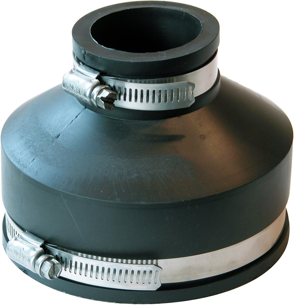 Fernco P1056-415 4-Inch to 1-1/2-Inch Flexible Reducing Coupling With Clamp