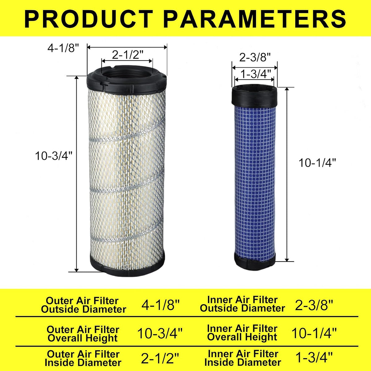 11013-7044 Air Filter Kit for Kawasaki Kohler 25 083 01-S 841497