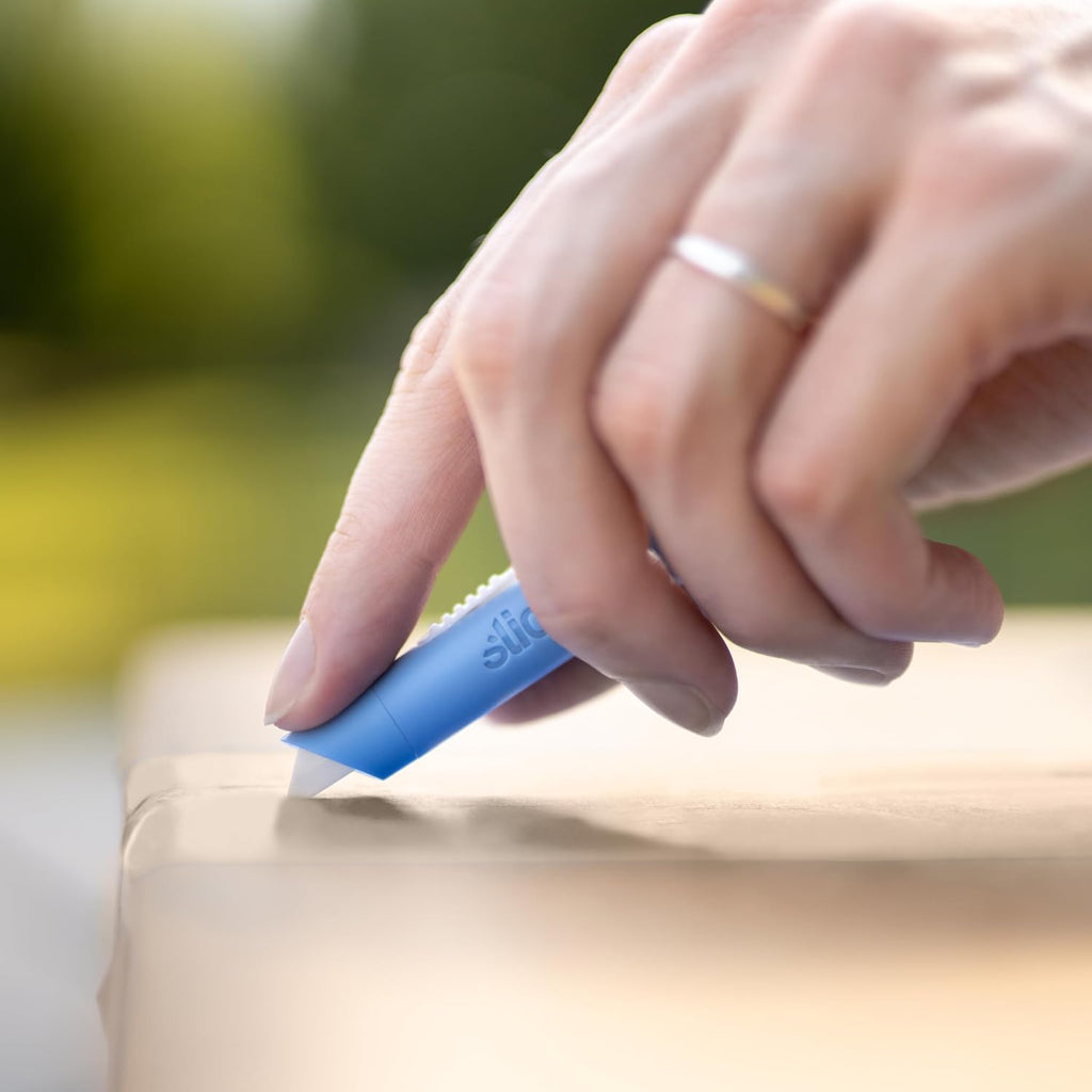 Mini Pen Cutter | Keychain Knife and Box Cutter | Retractable Safety Cutter | Sky