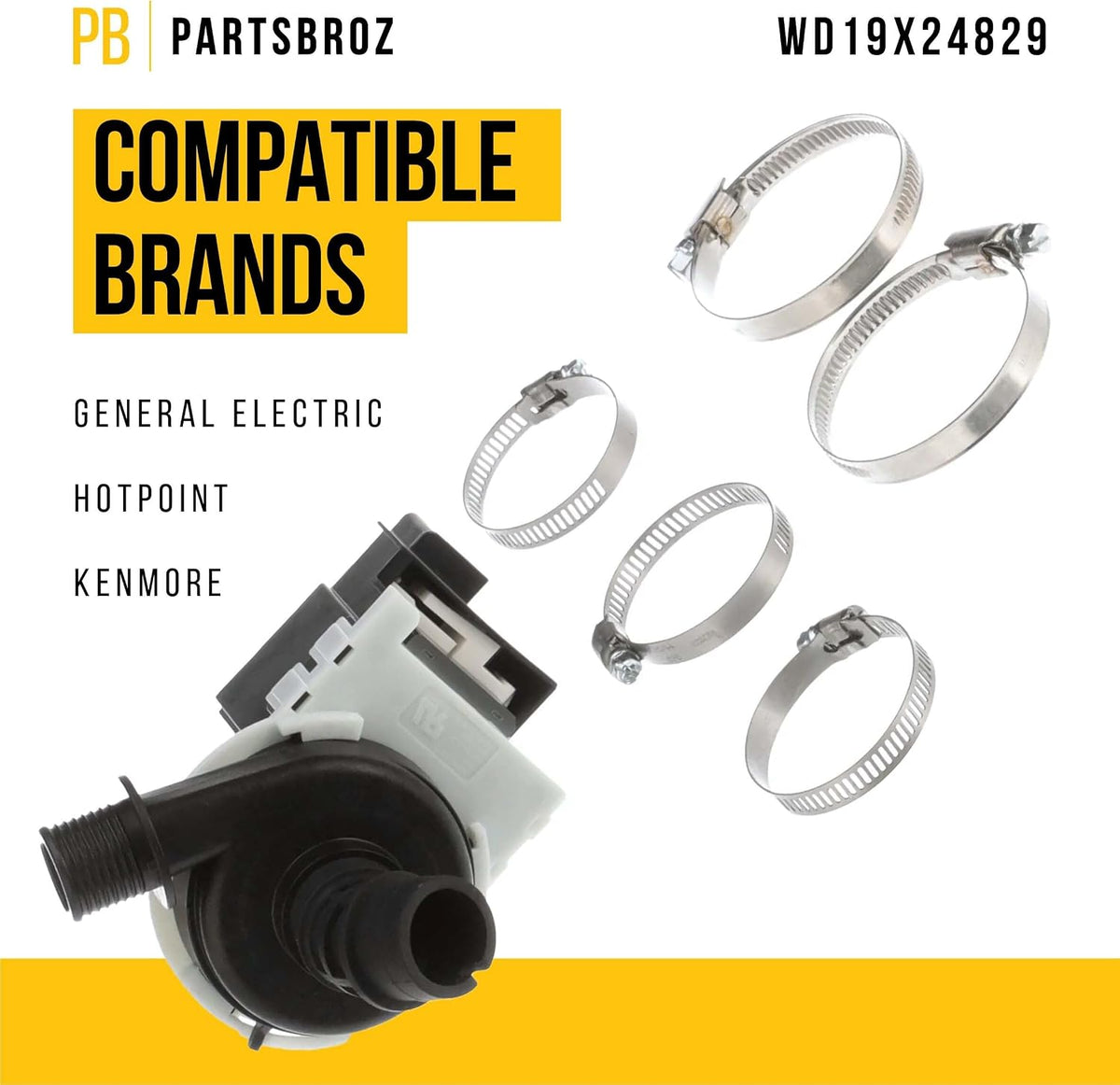 Dishwasher Drain Pump for General Electric GE GDP615HFM0DS