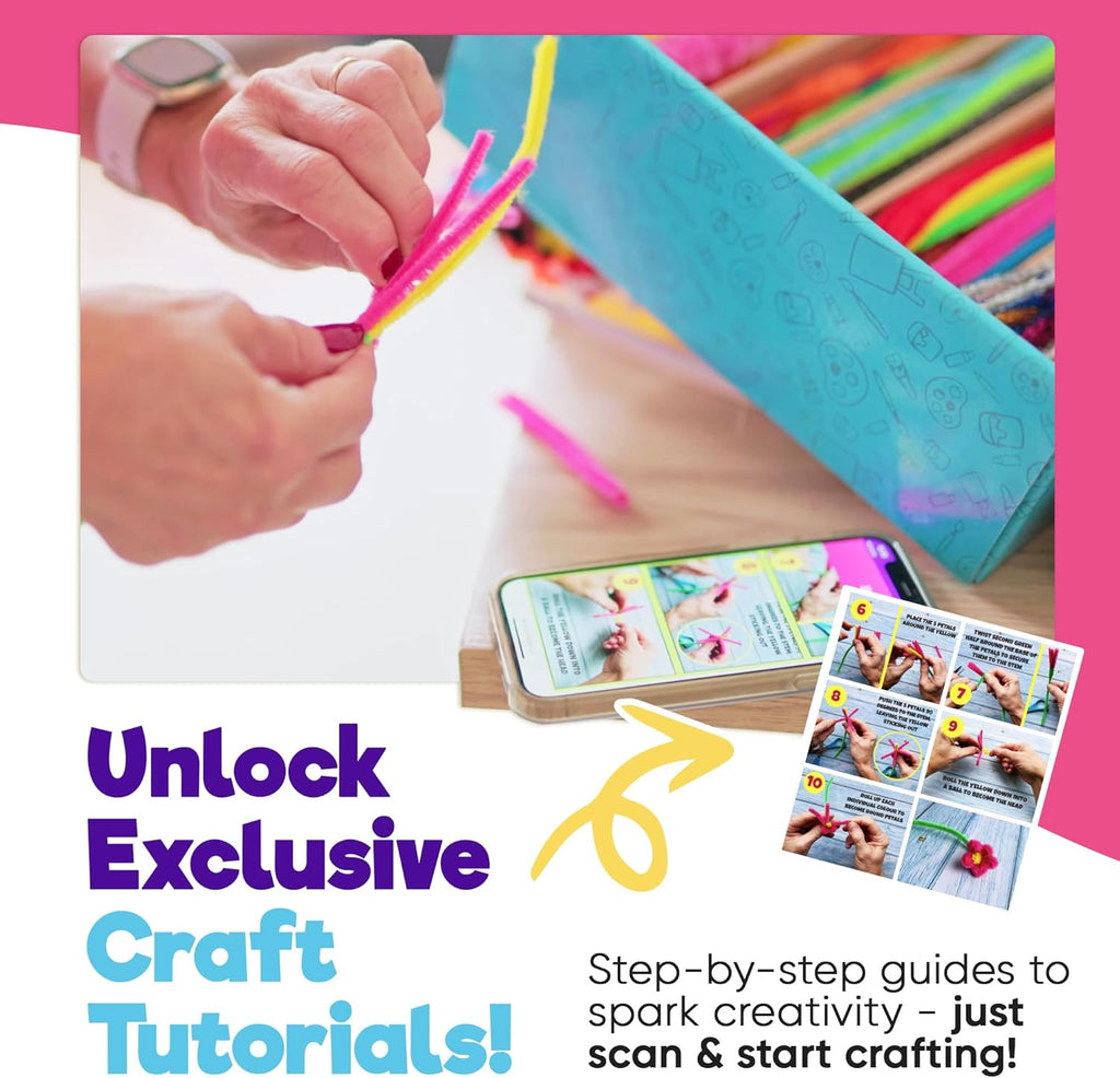 3000+ pcs Arts and Crafts Supplies for Kids | Craft Kit Box for Kids Age 4-5, 4-8, 6-8, 8-12 | Craft Supplies &