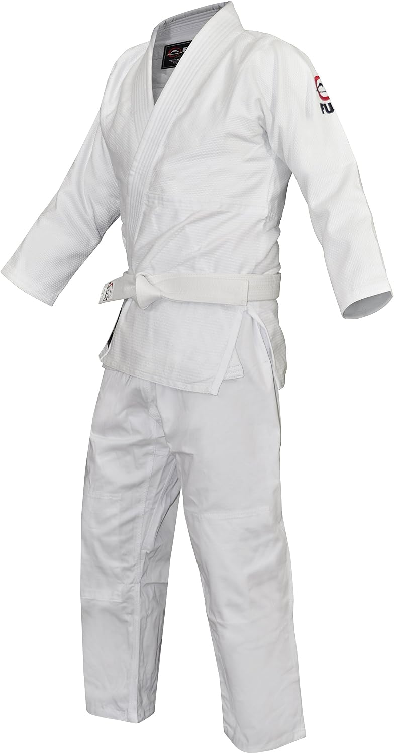 Single Weave Judo Gi Uniform With Belt - Kids & Adults Cotton Training Gi for Judo