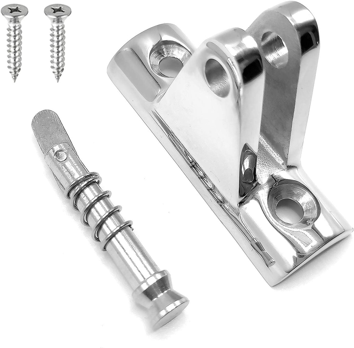 2 PCS Bimini Top Deck Hinge 90°Fitting Concave Base Hardware