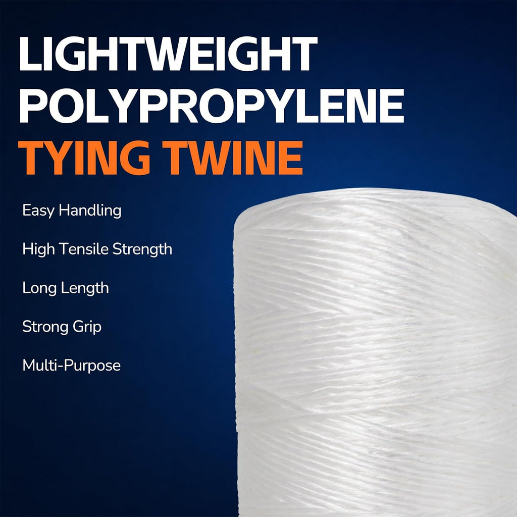 Polypropylene Tying Twine 2600 ft, 1ply Heavy Duty Baling Twine