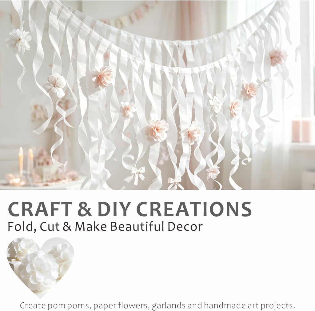 White Tissue Paper, 60 Sheets, 26 x 20 Inches, Gift Bags & Wrapping