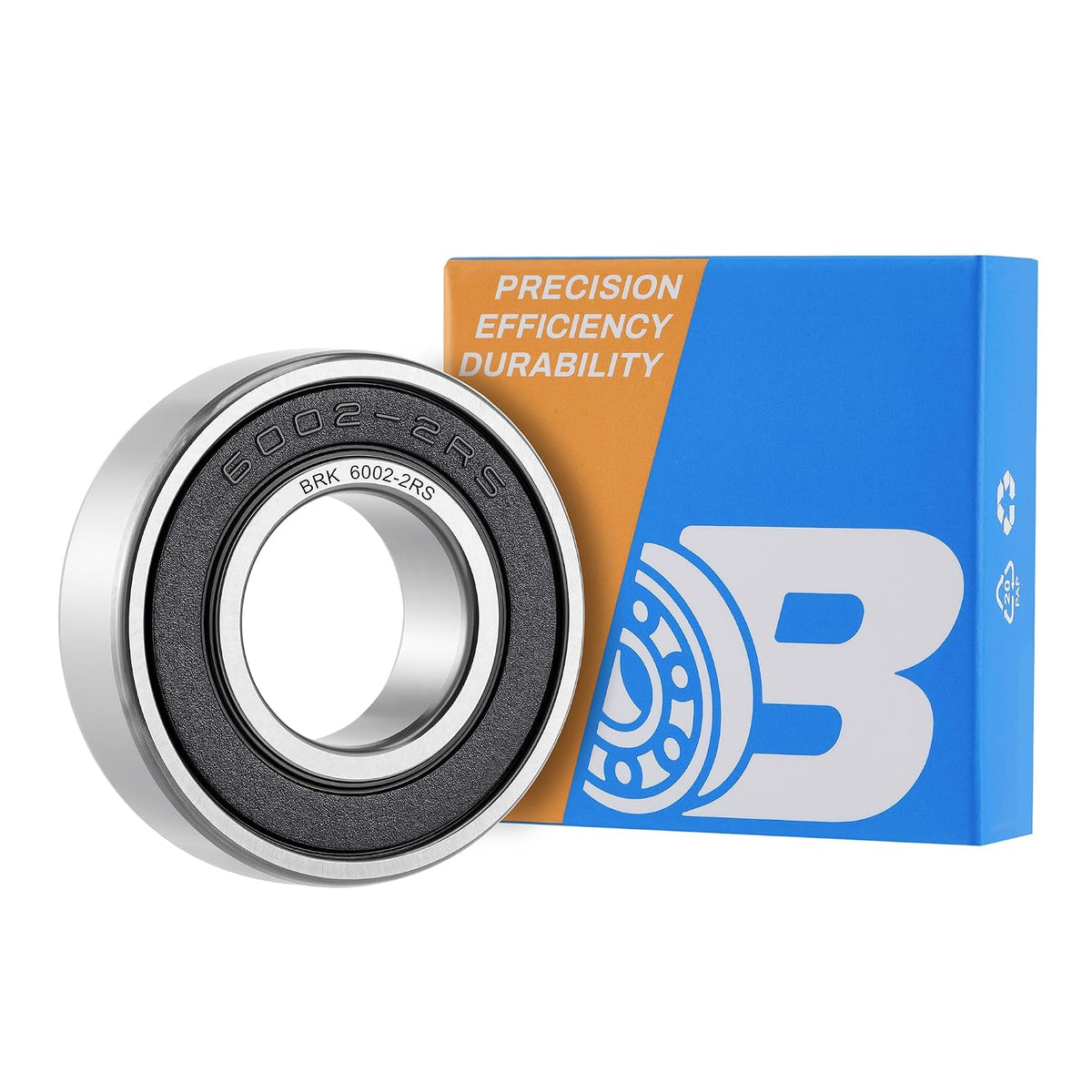 BRK (1 Pack) 6002-2RS Deep Groove Ball Bearing 15×32×9mm, Chrome Steel