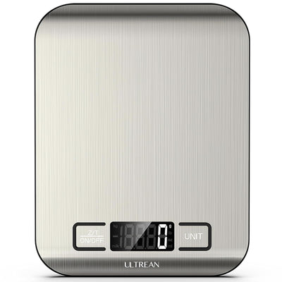 Food Scale, 33lb Digital Kitchen Scale for Food Ounces Grams, 304 Stainless Steel, Type-C Charging and Batteries