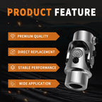 GLOCRORET 3/4"-36 Spline X 3/4" DD Chrome Steering Universal U Joint Single Steering Shaft 83mm