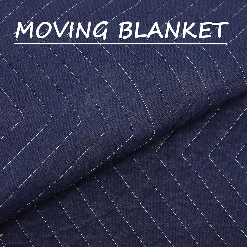 Blue Nonwoven Moving Blanket and Scratch Prevention