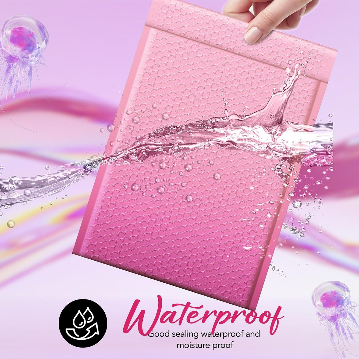 Gradient Pink Bubble Mailers 10.5x16"Usable 10.5x15"Padded Envelopes