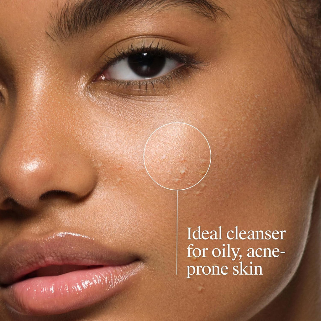 Oil-Free Acne Face Wash - Facial Cleanser with Salicylic Acid, Daily Cleanser for Oily & Acne-Prone Skin, Clears &