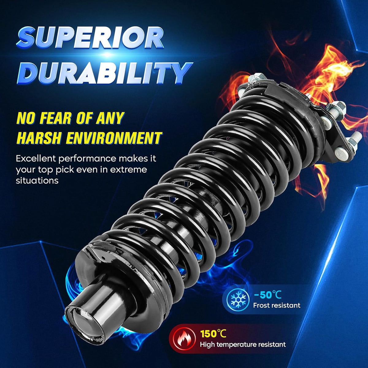 Front Strut Shock Assembly w/Coil Spring Compatible with Jeep Liberty 2002-2012, Dodge Nitro 2007-2011, Replace 171577L 171577R, Left & Right, 2PCS
