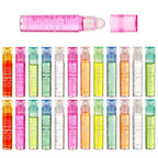 24pc Roll On Lip Gloss Set with Carrying Case, Glossy Lip- Fun