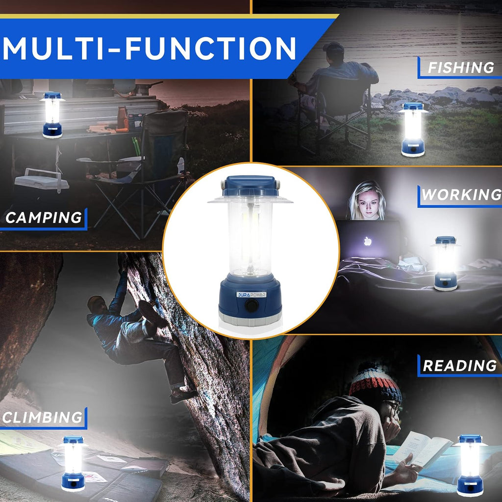 LED Camping Lantern Rechargeable, Bright 2000 Lumen, 5 Modes, 4000 mAh Power Bank, IP44 Waterproof Lantern for