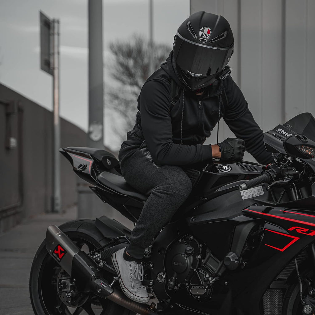Mens Winter Warm Leather Motorcycle Gloves with Touchscreen GM041US
