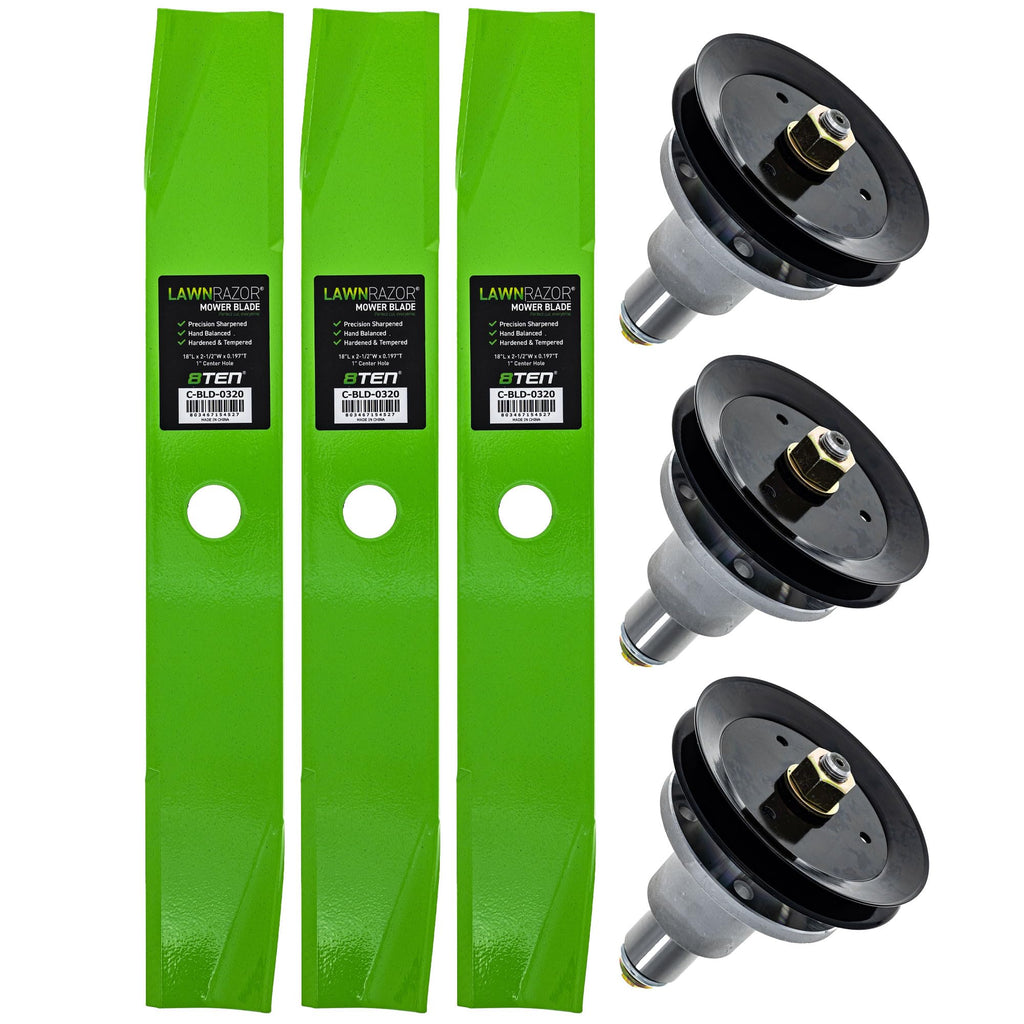 8TEN Blade Spindle Kit for Exmark 1-323532 103-9071 44 Inch Deck