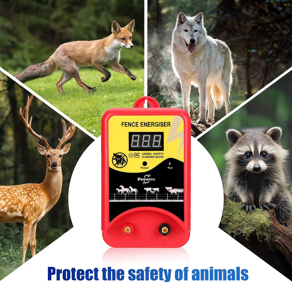 Electric Fence Charger for Livestock, Electric Fence Charger, Fence Energizer 12KV Effectively Repel Predators, Fence