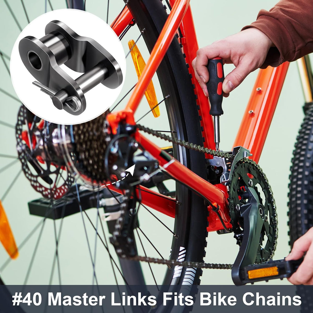 PAGOW 8pcs #40 Roller Chain Offset Link, Carbon Steel Crank Link, Standard Chain End Connector Split Links for 08A Chain