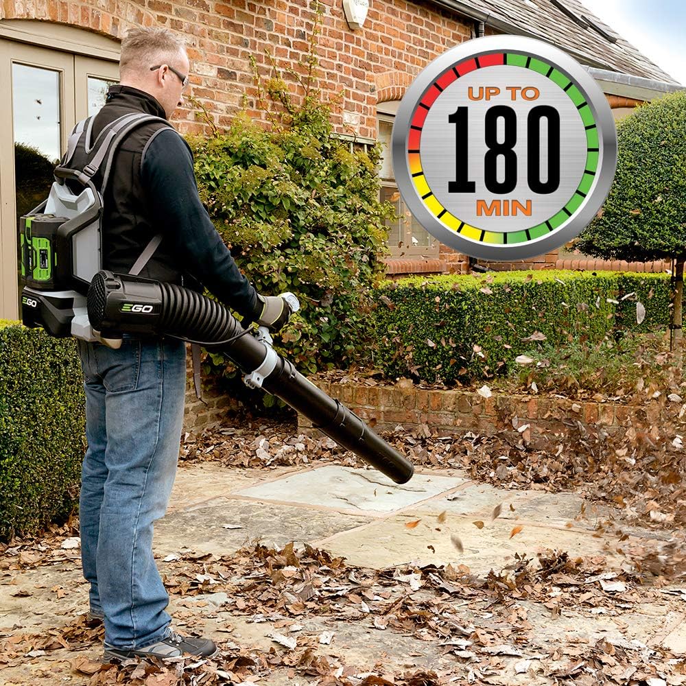 Backpack Leaf Blower, Cordless Electric 600 CFM, Includes 56V 7.5Ah Battery and Charger - LB6003