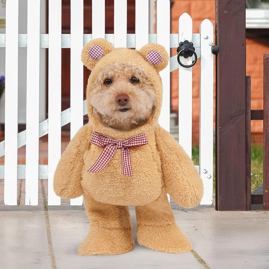 Walking Teddy Bear Pet Costume for Dogs or Cats, Medium