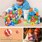85PCS Marble Run Magnetic Tiles Toy Building Blocks STEM Ages 5+