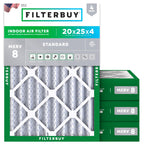 20x25x4 Air Filter MERV 8 Dust & Allergy Defense (4-Pack)