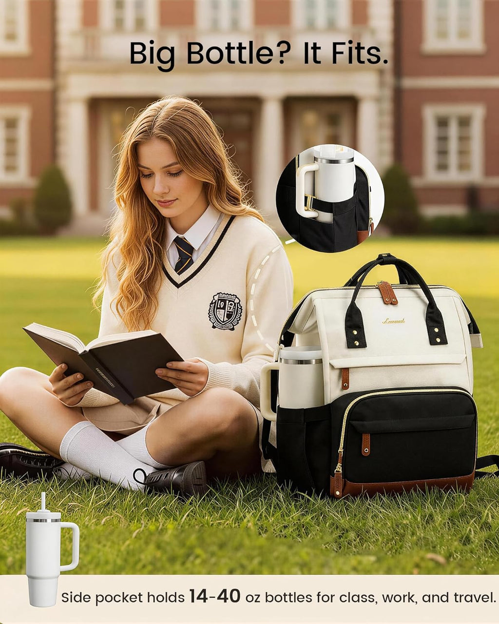 Laptop Backpack for Women, 15.6 Inch Work Business Backpacks Purse With Large Capacity, Waterproof Nurse Bag College