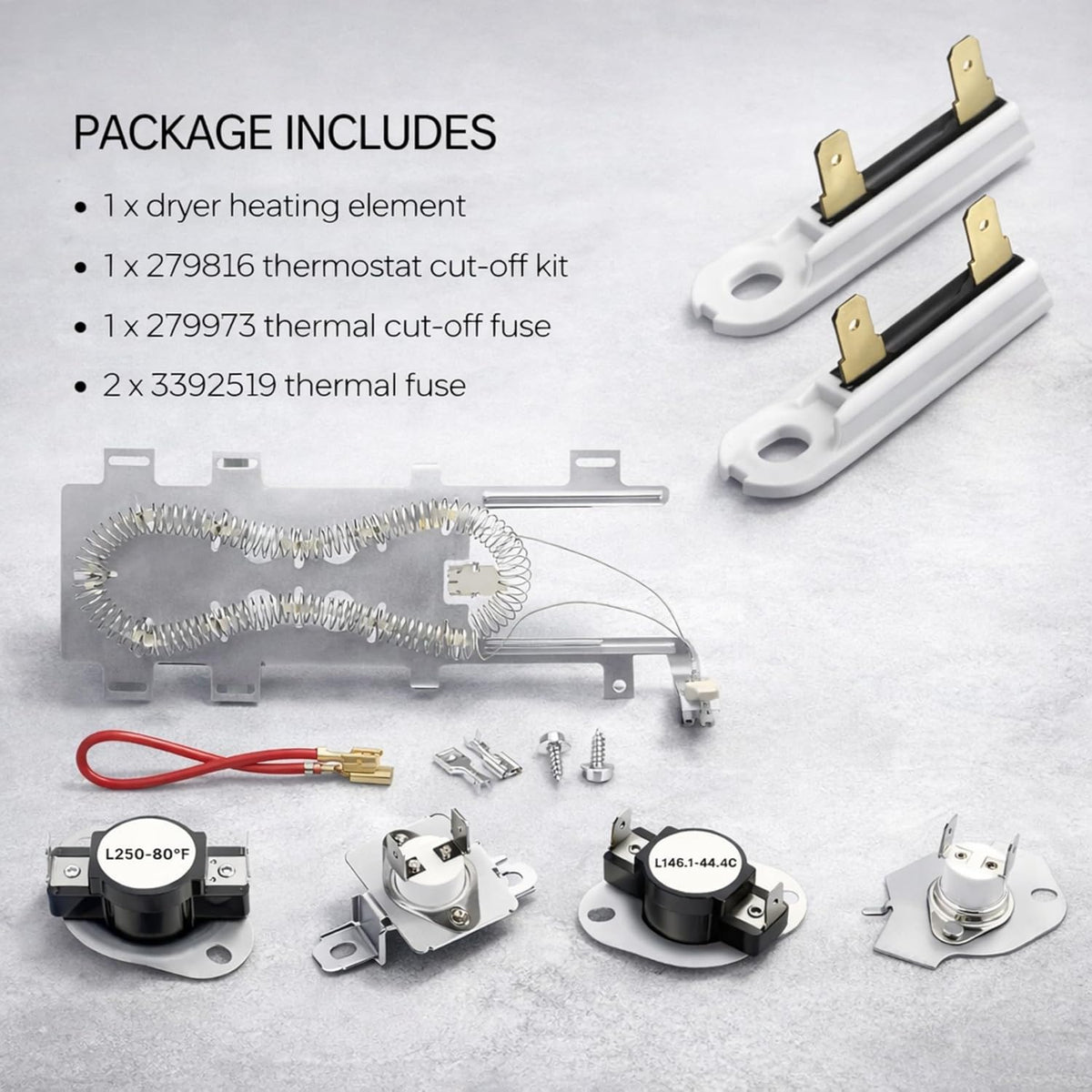 Dryer Heating Element fits Whirlpool WED9400SU0 WED8300SW0 WED85HEFW0 WED7800XW0 WED9600TW0 WED9050XW1 WED72HEDW1 WED9400SW2 WED9750WW1 WED9400VE0 WED70HEBW0 WED9150WW1 WED9550WW1 WED9200SQ1