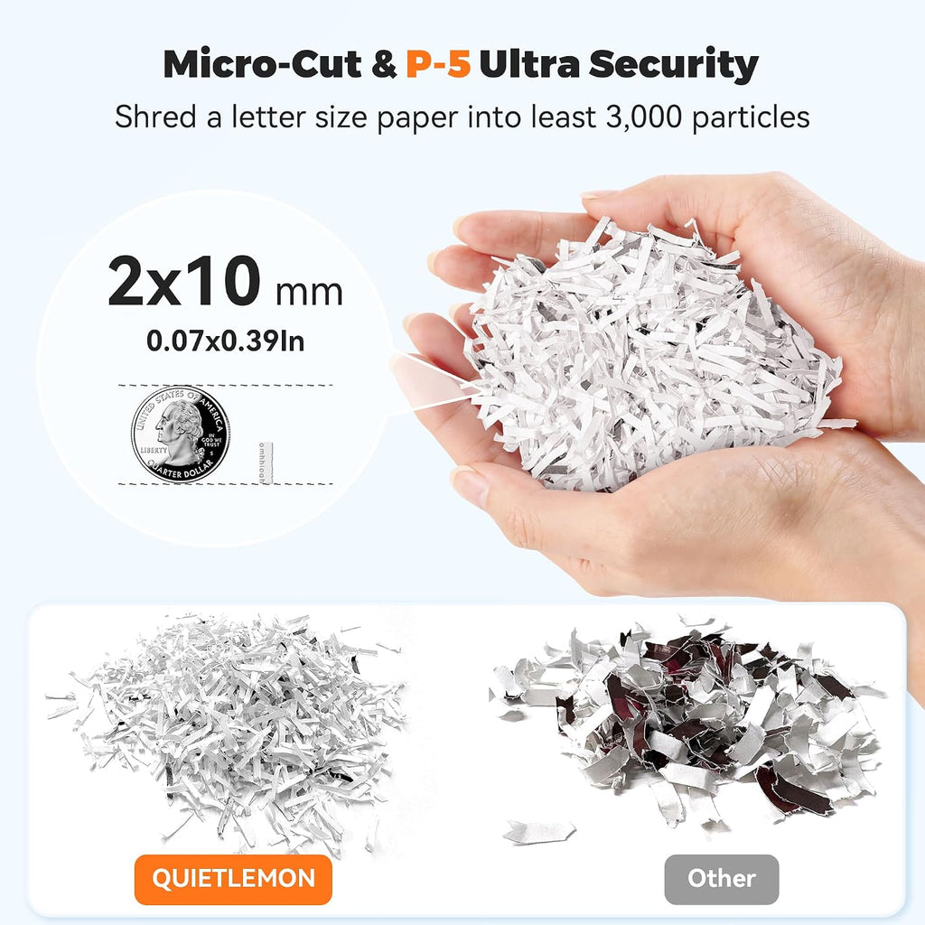 Paper Shredder 200-Sheet Auto Feed, Touchscreen Heavy Duty Shredders, 40 Min Non-Stop, P-5 Ultra Security Shredder