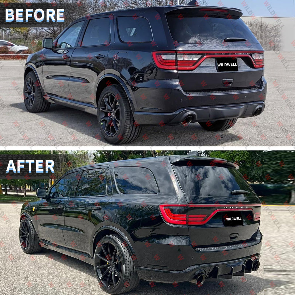 WildWell Rear Bumper Diffuser Compatible with 2011-2026 Dodge Durango