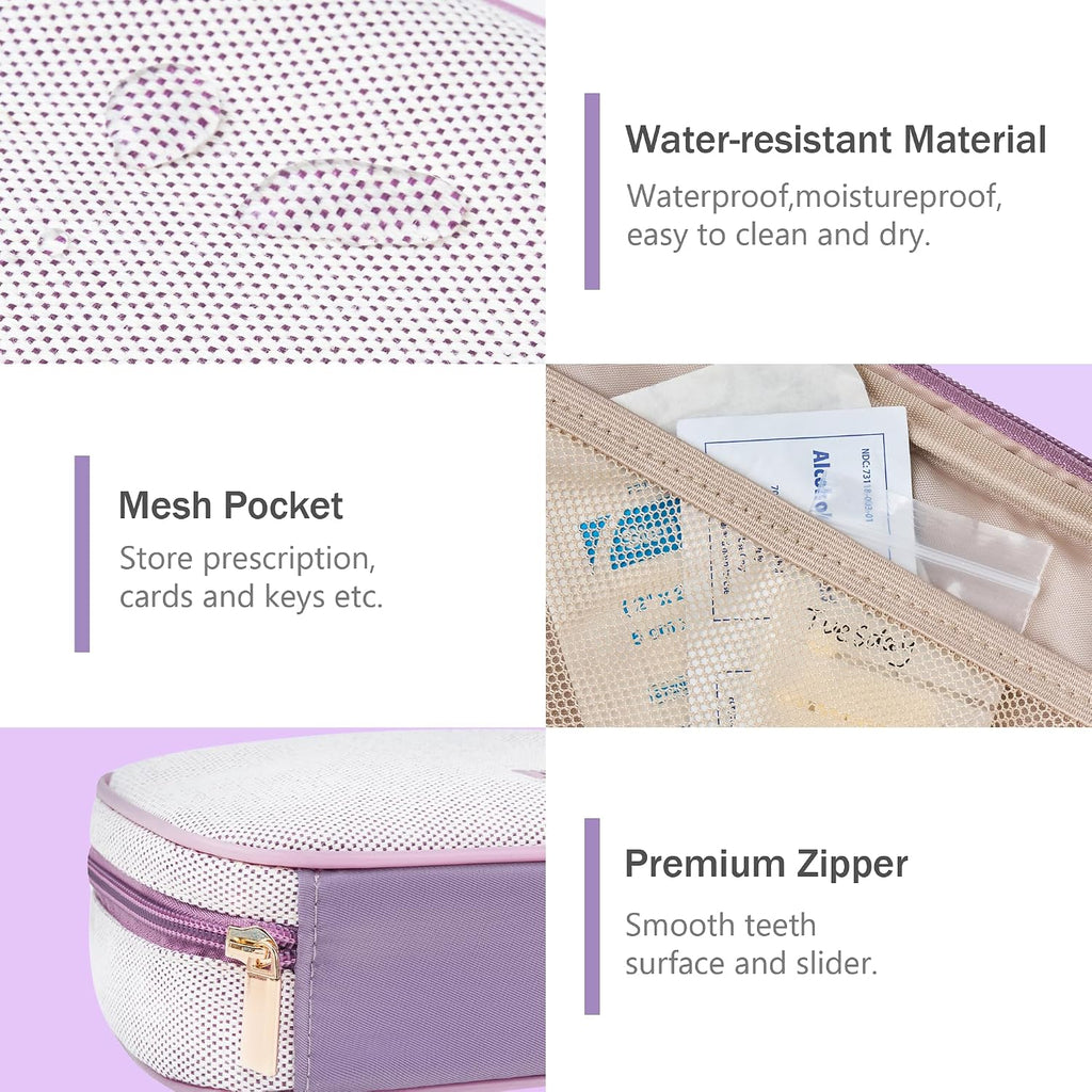 Weekly Travel Pill Organizer 3 Times A Day Pill Case for Purse with Removable 7 Day Pill Box Holder,Cute Medication