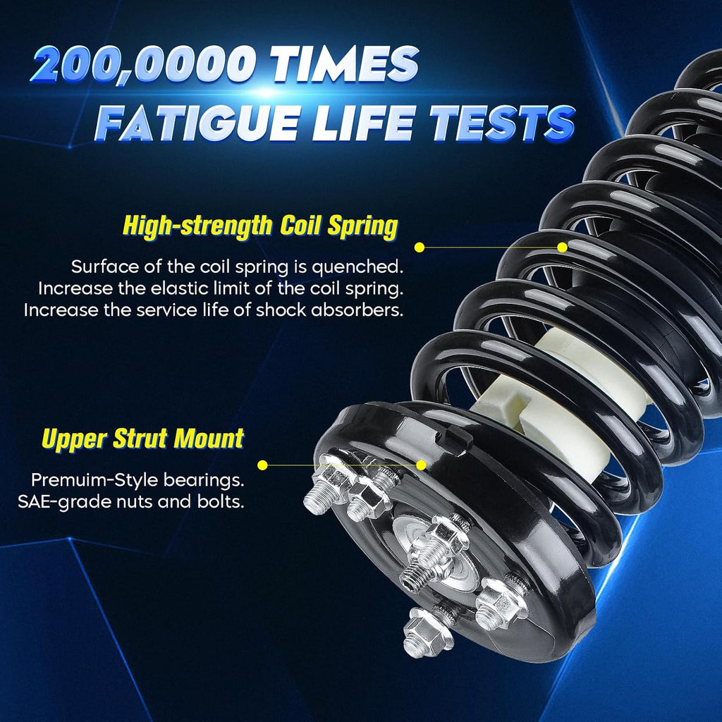 Front Strut Shock Assembly w/Coil Spring for Honda Accord 2003-2007, Replace 172123L 172123R, Left & Right, 2PCS