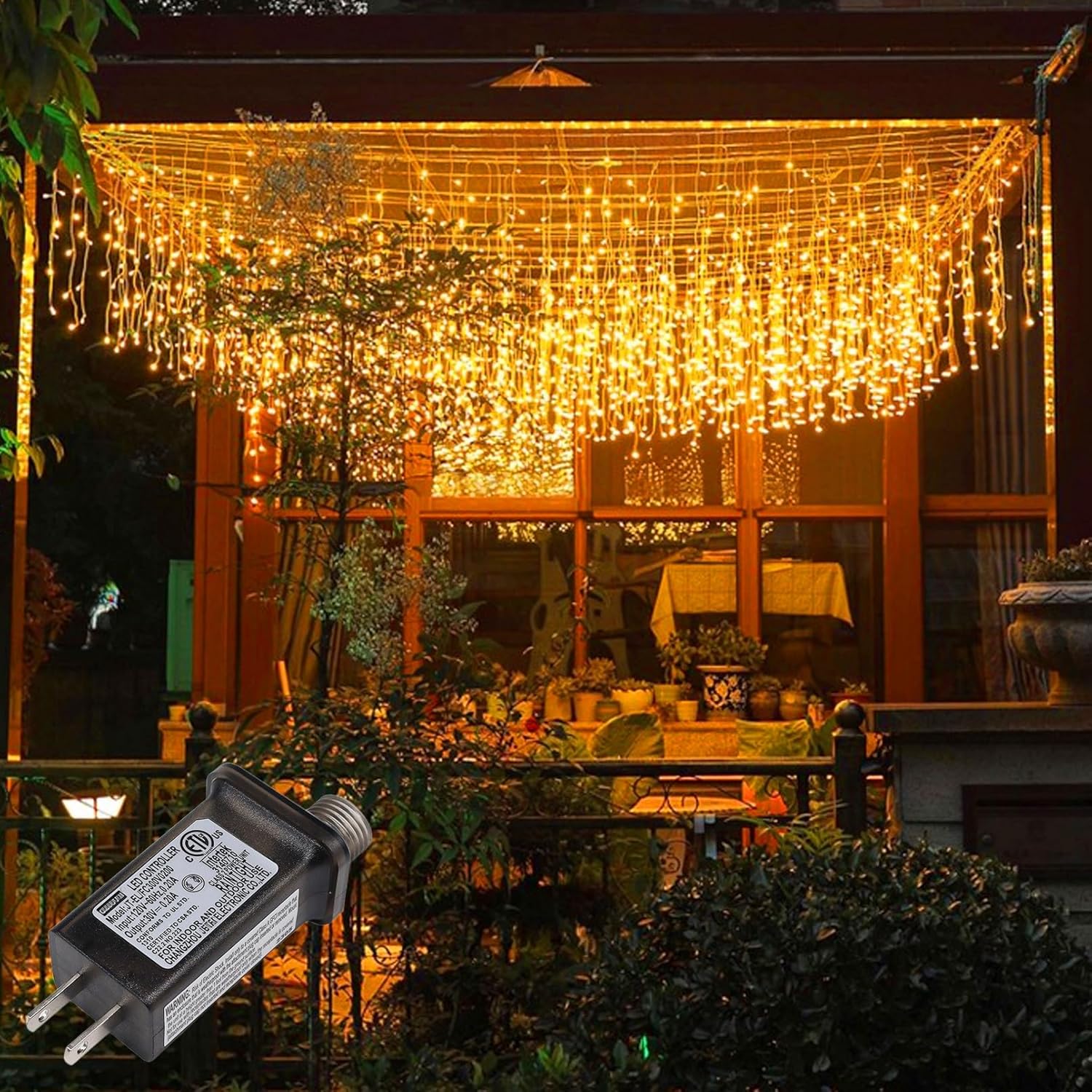 400 LED Icicle Lights Outdoor, 32.8 FT 80 Drops 8 Modes Christmas Twinkle Waterproof Connectable Fairy String Lights