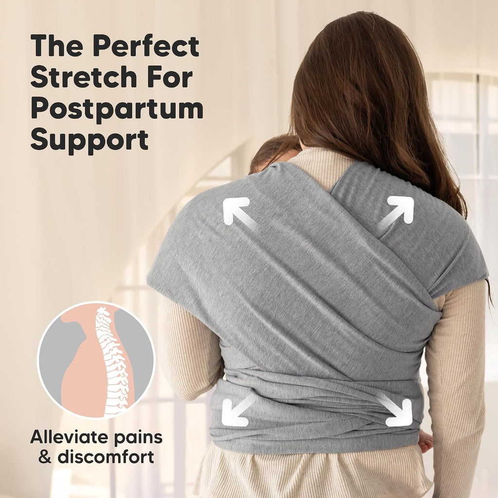 Baby Wrap Carrier, All in 1 Original Baby Carrier (Classic Gray) | Newborn to Toddler Sling, Easy to Wear, Hands Free