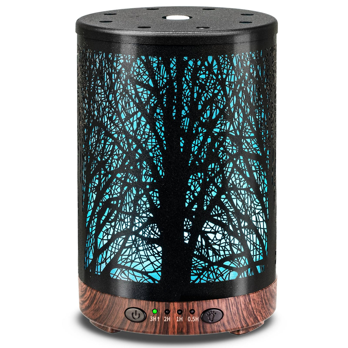 Essential Oil Diffuser 120ML Metal Aromatherapy Diffuser with Timer, Cool Mist Humidifier with Auto Shut-Off & 7