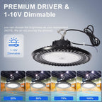 240W UFO LED High Bay Light, 5700K 38400LM, 1-10V Dimmable