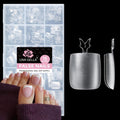 Toe Nail Tips 15 Sizes 216Pcs, Square Toe Nails fit Big Wide Toe