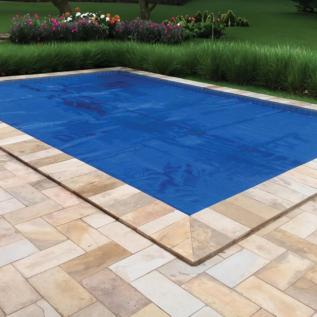 16' x 32' Premium Blue Rectangle Solar Pool Cover 12 Mil for Solar Heating Above Ground Pools and Inground Pools