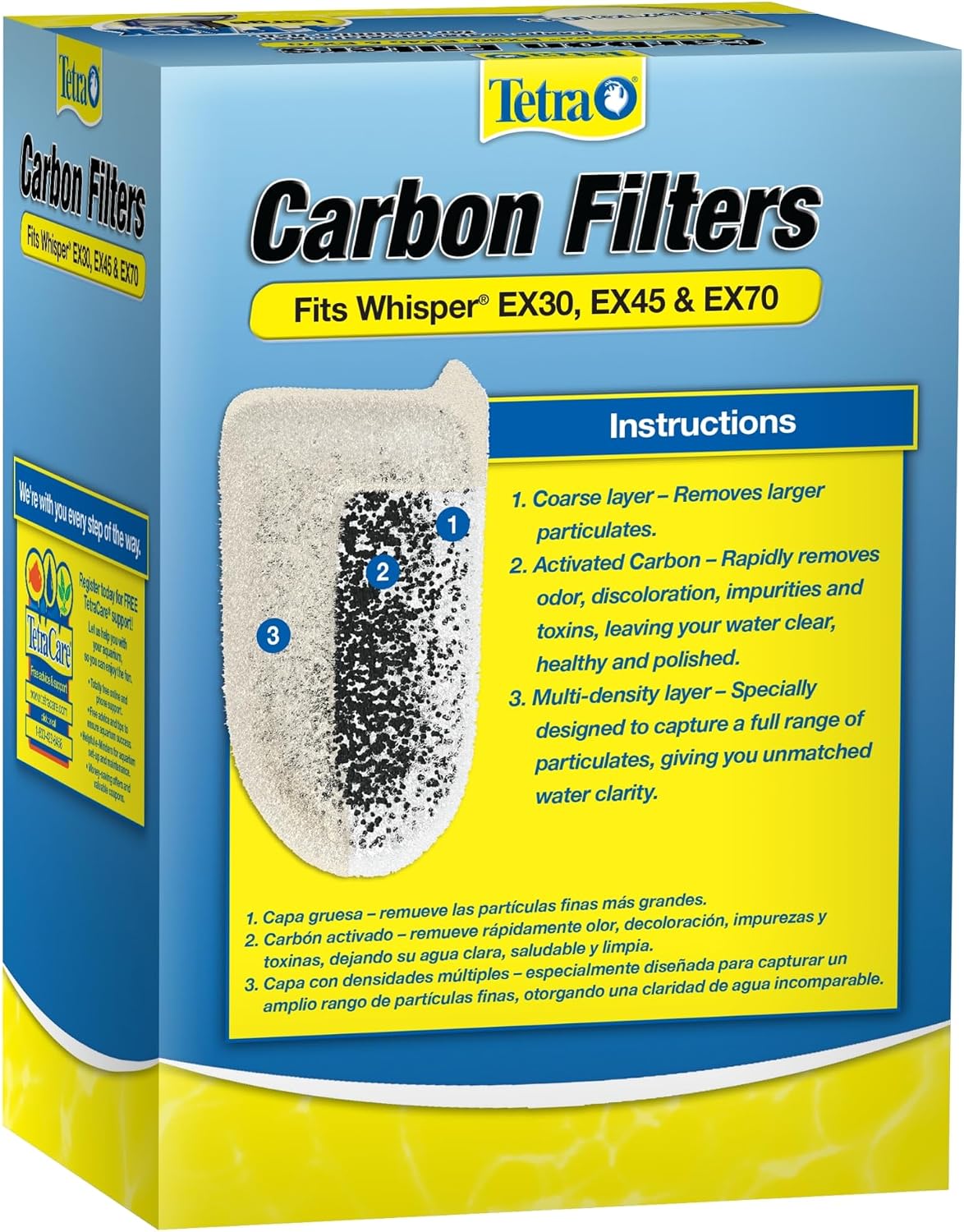 Whisper EX Carbon Large Round Filter Cartridges, 4 Count