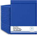 Royal Blue Bubble Mailers 14.25x20, Poly Padded Envelopes #7, 15 Pack