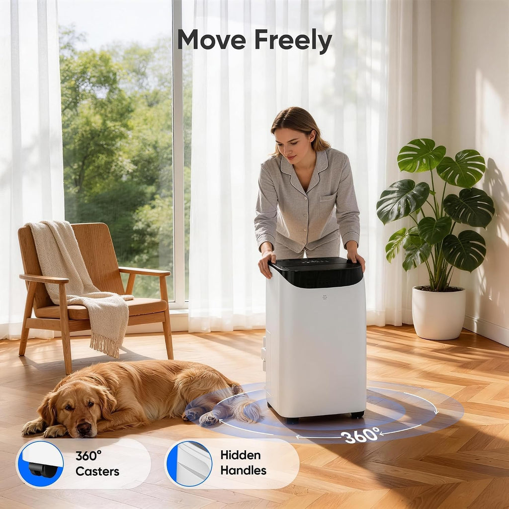 14000 BTU Portable Air Conditioners, Cooling,Fan,Dehumidification,Sleep Mode for Large Rooms up to 700 Sq.Ft, AC Unit