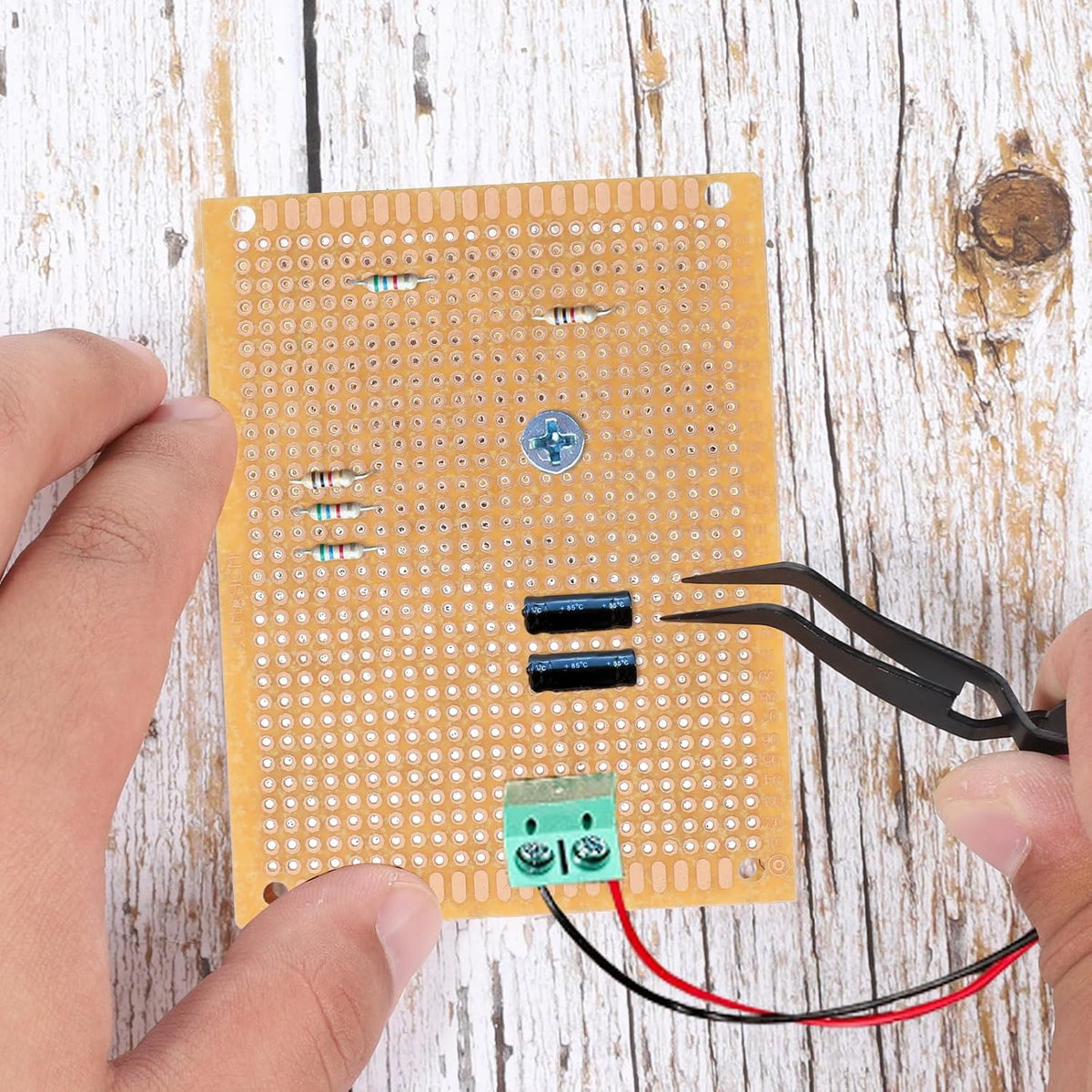 10 PCS 70mm x 90mm PCB Board Prototype Kit, Universal Printed Circuit Board, Copper Stripboards Prototype Perfboard for Electronic Experiment and DIY Soldering Electronic Projects