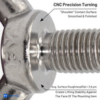 Stainless Steel Machinery Shoulder Lifting Eye Bolt (M6, 10 Items)